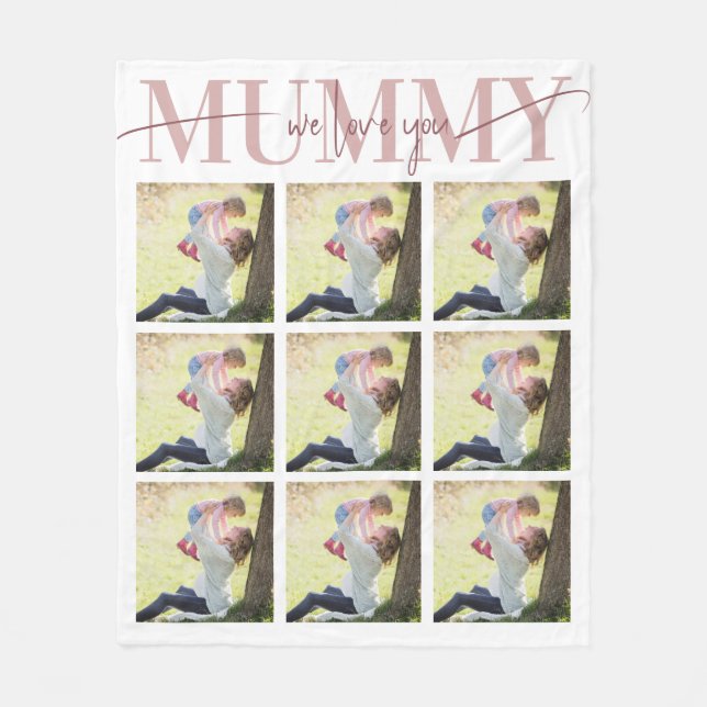 We Love Mummy Personalised Mother's Day Gift Fleece Blanket (Front)