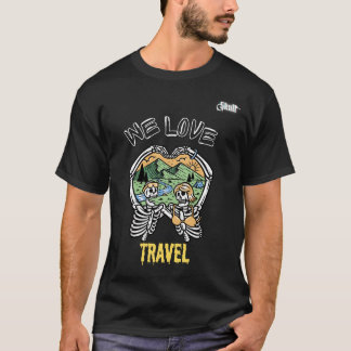 We Love Nature Skull Couple Shirt - Retro VT-Shirt