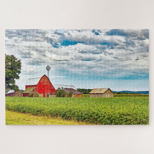 We love old barns in Wisconsin. Jigsaw Puzzle (Horizontal)