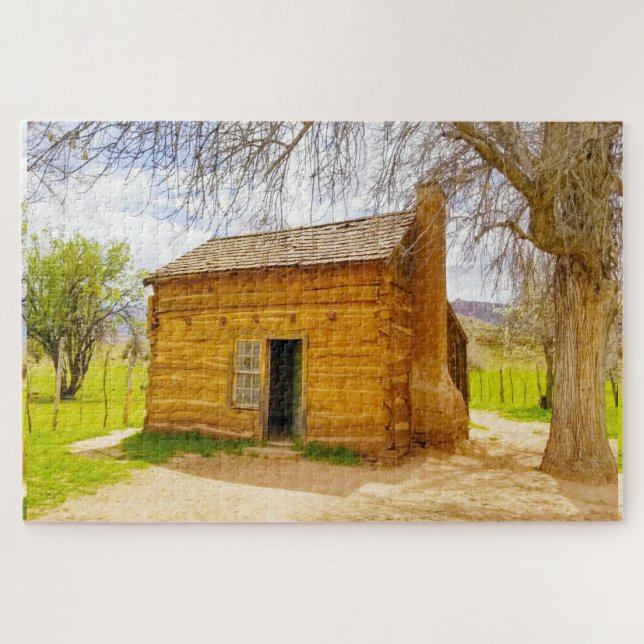 We Love Old Cabins in Utah Jigsaw Puzzle (Horizontal)