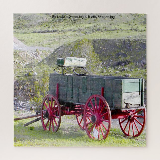 We Love  Old Wagons Wyoming. Jigsaw Puzzle (Vertical)
