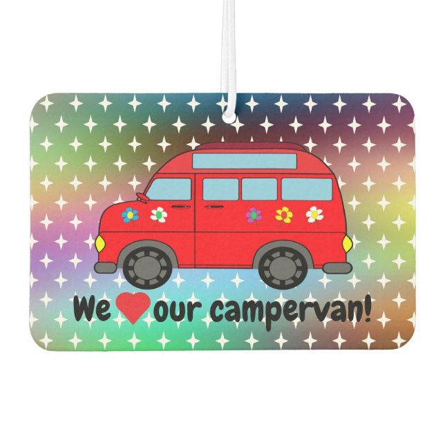 "We love our campervan" Air freshener (Front)