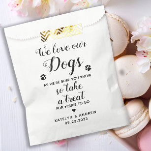 We Love Our Dogs Biscuit Bar Dog Treat Wedding Fav Favour Bags