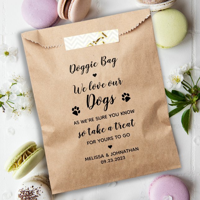 We Love Our Dogs Dog Treat Wedding Favour Bags (Creator Uploaded)