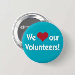 We Love Our Volunteers Heart Button