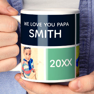 We Love Papa Custom Personalised Photo Coffee Mug