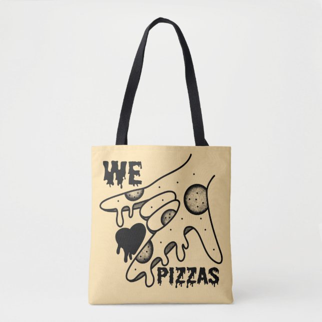 We Love Pizzas - Pizza Love - ASL ILY Obsession De Tote Bag (Front)