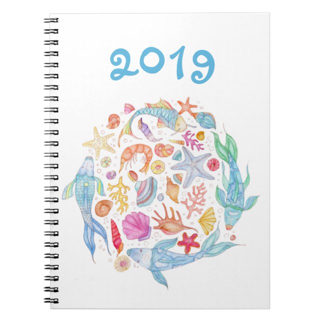 We love sea! A design notebook for 2019 (Front)