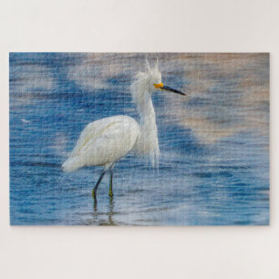 We love Snowy Egrets in Florida Jigsaw Puzzle