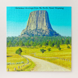 We Love The Devil's Tower Wyoming. Jigsaw Puzzle