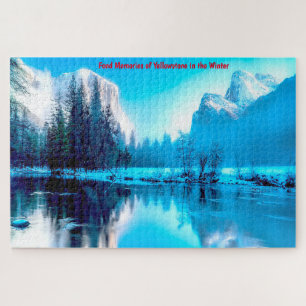We love winter in Yellowstone. Jigsaw Puzzle
