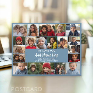 We Love You - 20 Photo Collage Postcard