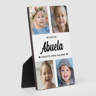 We Love You Abuela Family Keepsake Photo Collage  Plaque