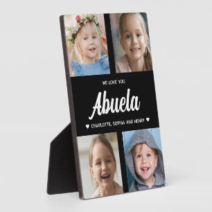 We Love You Abuela Family Keepsake Photo Collage  Plaque