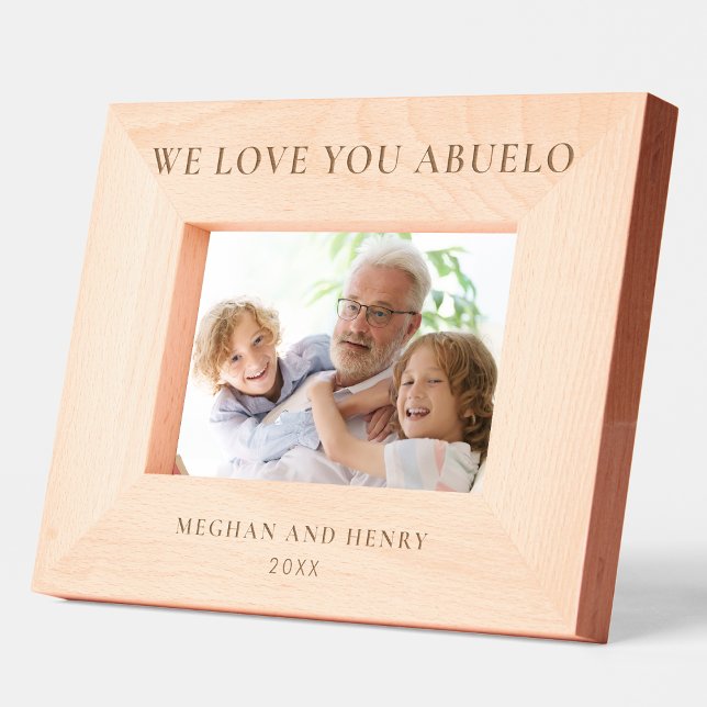 We Love You Abuelo Personalised Photo Frame Gift (Creator Uploaded)