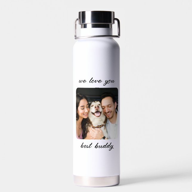 We love you best: A Heartfelt Tribute Water Bottle (Back)