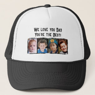 We love you dad 4 photos white black trucker hat