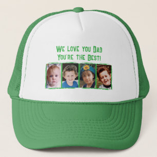 We love you dad 4 photos white green trucker hat