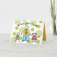 We Love You Dad Cartoon Family Happy Father's Day