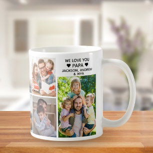 We love you dad collage of 9 photos children coffee mug