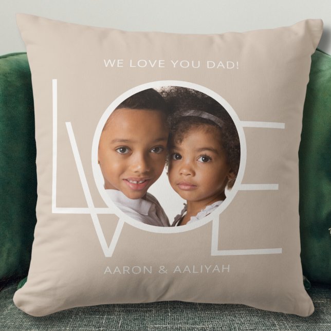 We Love You Dad Custom Photo  Cushion (Creator Uploaded)