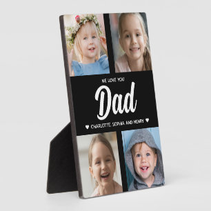 We Love You Dad Family Keepsake Photo Collage  Plaque