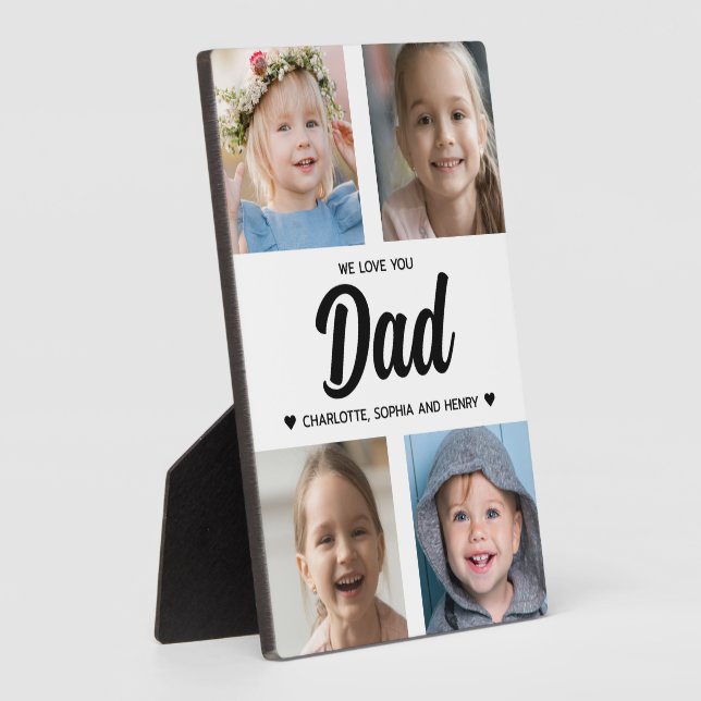 We Love You Dad Family Keepsake Photo Collage  Plaque (Side)