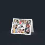 We Love You Dad Father's Day Card<br><div class="desc">Personalized “We Love You Dad” Father’s Day Card. Celebrate Dad with this bold, folded Father’s Day card. The front features “We Love You Dad” in chunky, bold lettering, making a strong, heartfelt statement. Below, “Happy Father’s Day” is displayed in a simple, clean font. Inside, there is ample space for a...</div>