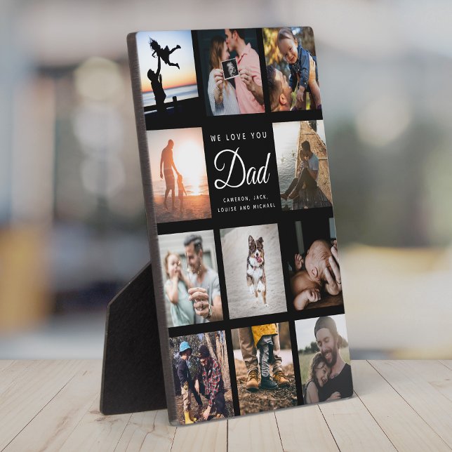 We Love you DAD Modern Cool Elegant Father's Day Plaque (Creator Uploaded)