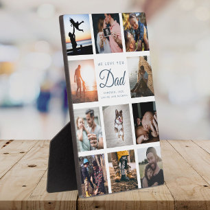 We Love you DAD Modern Grey Elegant Father's Day Plaque