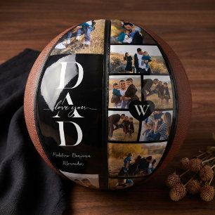 We Love You Dad Personalised Father Photo Collage Basketball