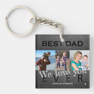 We love you dad personalized photos key ring