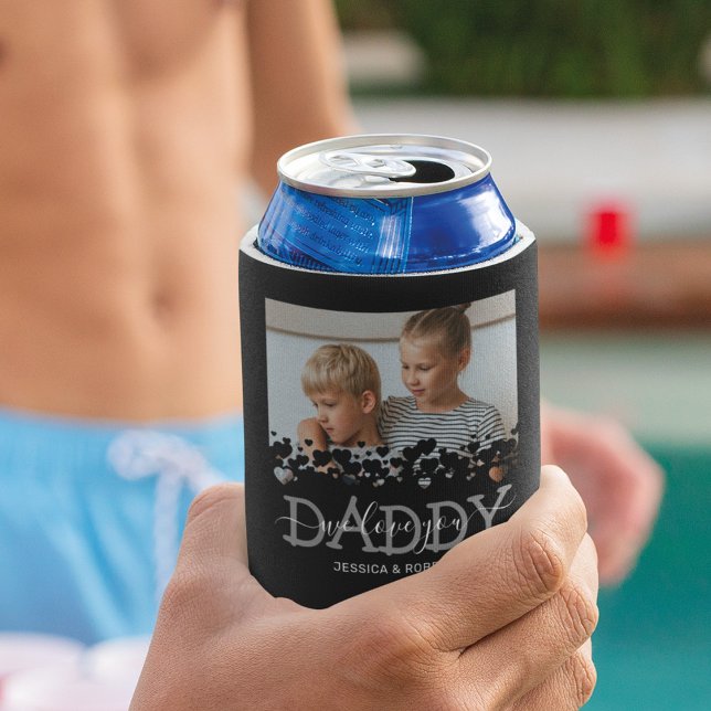 We Love You Daddy 2 Photo Can Cooler (Creator Uploaded)