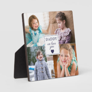 We Love You Daddy 4 Photo Collage Plaque