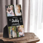 We Love You Daddy Modern Photo Collage Plaque<br><div class="desc">The Daddy We Love You Heart Modern Photo Collage Plaque is a touching and personalised gift that showcases your love for your dad. This beautifully designed plaque features a heart-shaped photo collage, allowing you to add your favourite family pictures in a modern and stylish layout. The heartfelt "We Love You,...</div>