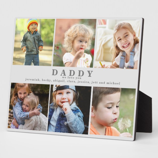 We love You Daddy Names Photo Collage Plaque (Side)