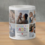 We Love You Daddy Photo Collage Coffee Mug<br><div class="desc">Cute father's day mug featuring 9 family photos for you to replace with your own,  the saying "we love you daddy",  a heart,  and the childrens names.</div>