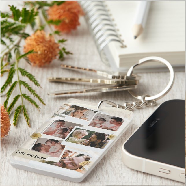 We Love You Daddy Photo Collage  Key Ring (Creator Uploaded)
