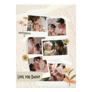 We Love You Daddy Photo Collage  Print