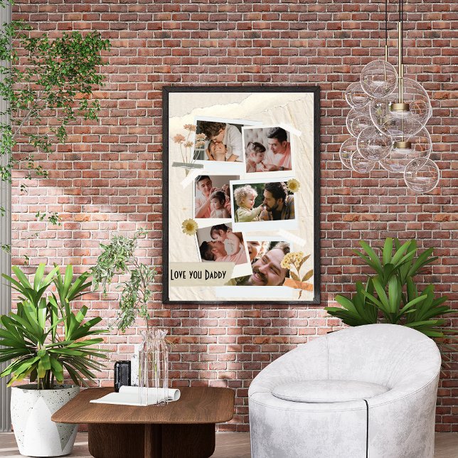 We Love You Daddy Photo Collage  Print (Creator Uploaded)