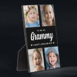 We Love You Grammy Family Keepsake Photo Collage  Plaque<br><div class="desc">Create a special keepsake gift with your favourite family photographs. This modern photo collage includes 4 precious pictures of her grandchildren. All of the text is editable. Yes, it's the perfect gift for Mother's day, but any grandmother would also treasure receiving this on her birthday or as a Christmas gift....</div>