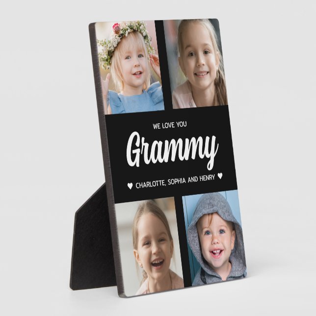 We Love You Grammy Family Keepsake Photo Collage  Plaque (Side)
