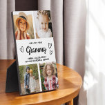 We Love You Grammy Family Modern Photo Collage Plaque<br><div class="desc">The Grammy We Love You Heart Modern Photo Collage Plaque is a touching and personalised gift that showcases your love for your grandmother. This beautifully designed plaque features a heart-shaped photo collage, allowing you to add your favourite family pictures in a modern and stylish layout. The heartfelt "We Love You,...</div>