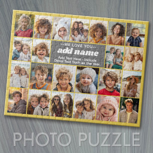 We Love You Grandma - 23 Photo Collage Jigsaw Puzzle