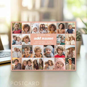 We Love You Grandma - 23 Photo Collage Postcard