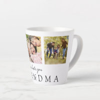 We Love You Grandma 3 Photo Personalised Monogram