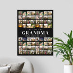 We Love You Grandma 64 Photo Collage Poster<br><div class="desc">Create your personalised photo collage poster for grandma</div>