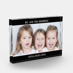 We Love You Grandma Family Photo Block