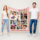 We Love You Grandma Grandkids 13 Photo Collage Fleece Blanket<br><div class="desc">Let your grandmother know how much she is loved with the We Love You Grandma Grandkids 13 Photo Collage blanket. This beautiful keepsake allows you to create your own personalised blanket using a multi picture template to display 13 precious photos of your grandchildren. Give your grandma a gift that shows...</div>