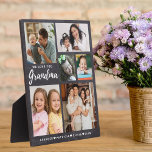 We Love You Grandma Grandkids 6 Photo Chalkboard Plaque<br><div class="desc">Customised photo plaque gift for grandma personalised with grandchildren photos and names.Makes a special, memorable and unique keepsake gift for holidays, birthday, grandparents day, mothers day and Christmas.</div>